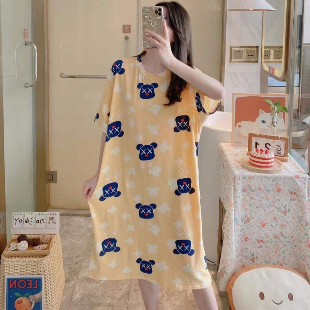 KAWAI BAJU TIDUR DASTER DRESS JUMBO LD 120 OVERSIZED IMPORT