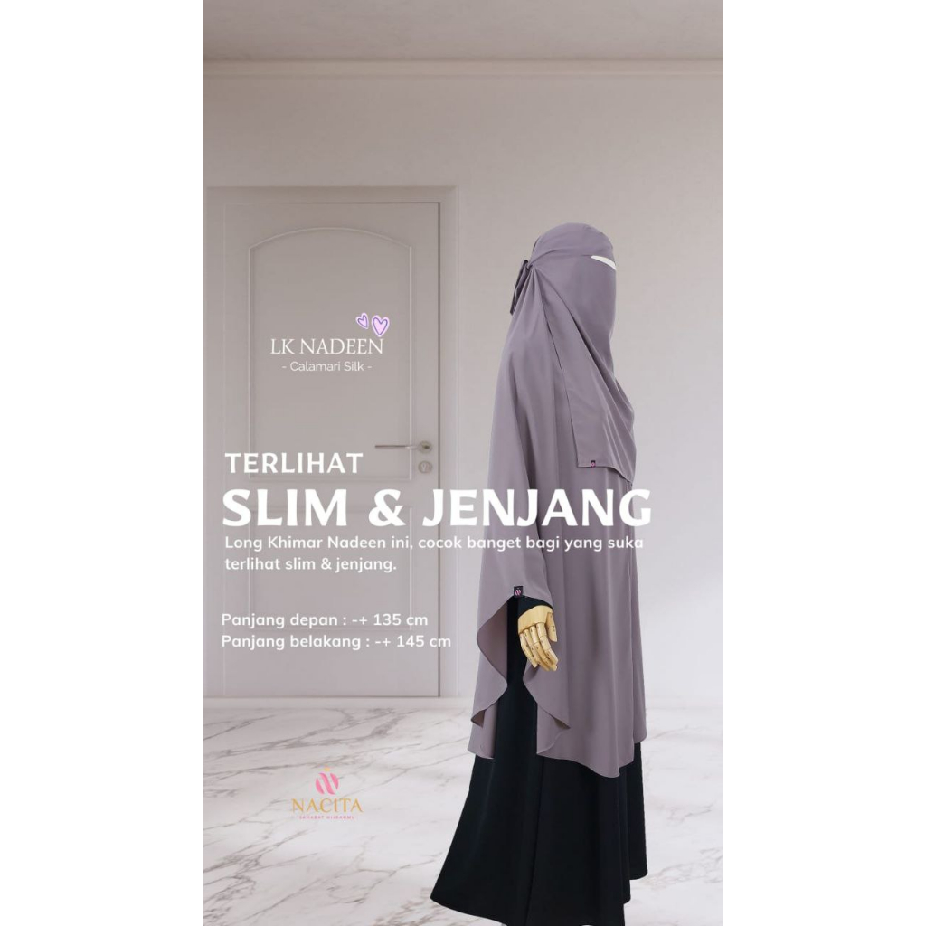 LK NADEEN BATCH 2 by NACITA klambieakhwat | long khimar menggunakan bahan calmary silk