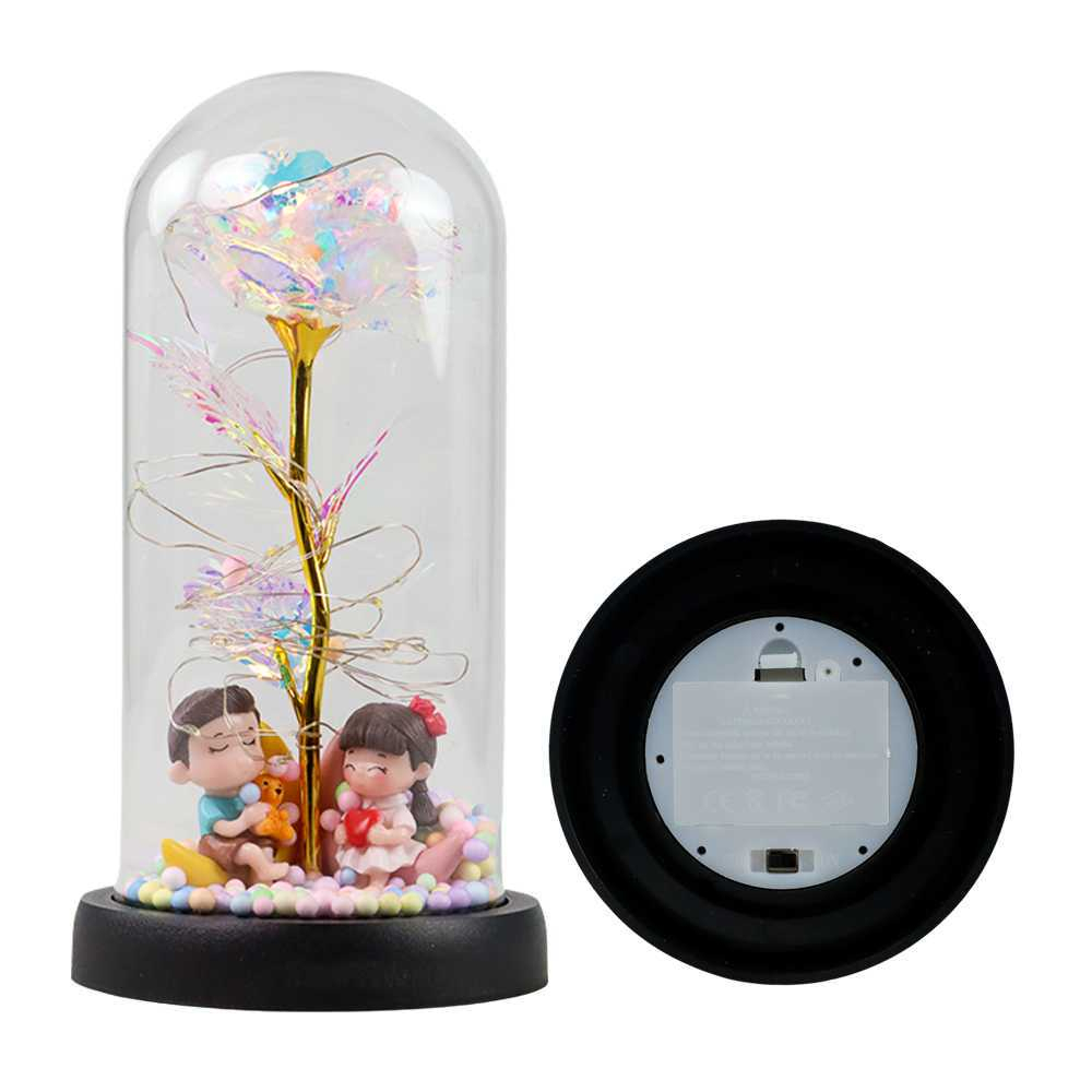 Lampu Meja Hias LED Mawar Beauty &amp; The Beast Bubble Colorful Lampu LED Dekorasi Cantik Desain Menarik Berkualitas