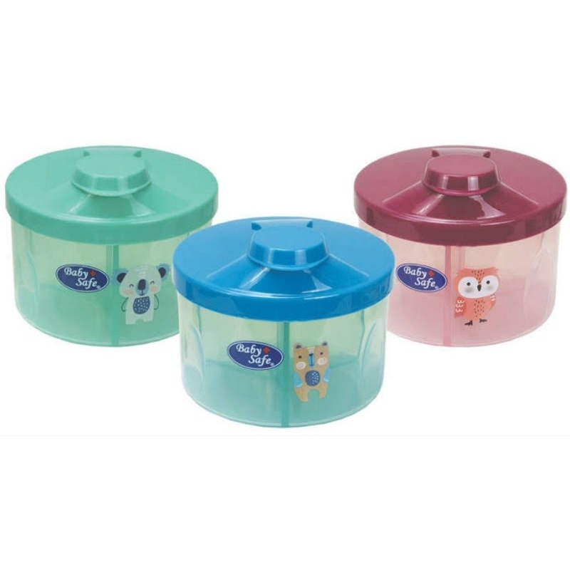 Baby Safe Milk Powder Container JP031 JP032 JP035 - Babysafe Wadah Tempat Susu Formula Bayi - Kotak Susu Bubuk Bulat Anak Bayi