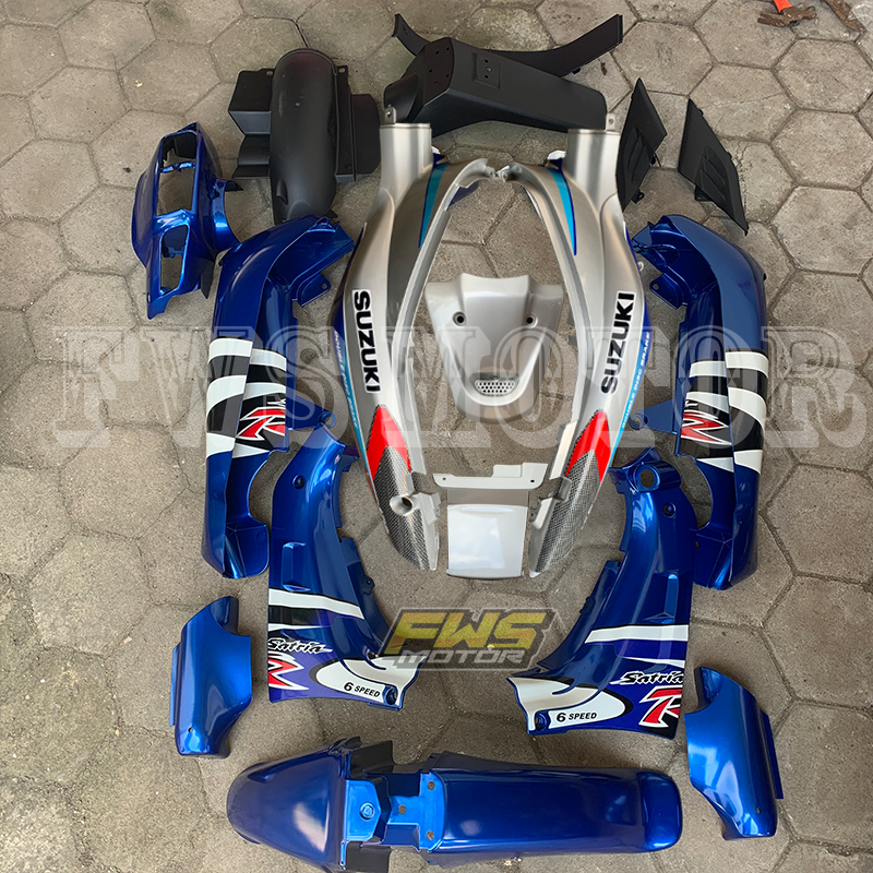 Fullset Body Satria Lumba Biru Silver