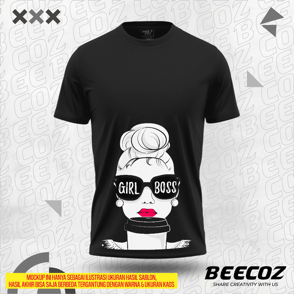 Kaos GIRL BOSS Combed Distro