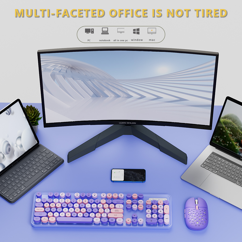 【COD】Jovitech Wireless Keyboard And Mouse Set Mixed Color 2.4 Ghz Wireless Cute For Laptop PC - KM01