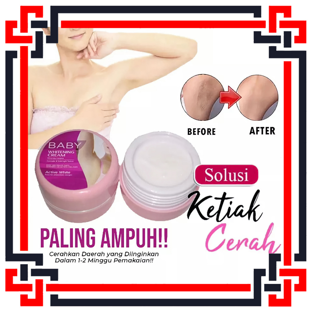 LS ZHAFIA Q Baby Whitening Cream Pemutih Badan Selangkangan Ketiak Pemutih Ketiak Instant