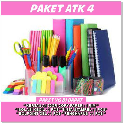 

Paket ATK 4 (5 in 1) Paket Perlengkapan Sekolah Murah Promo