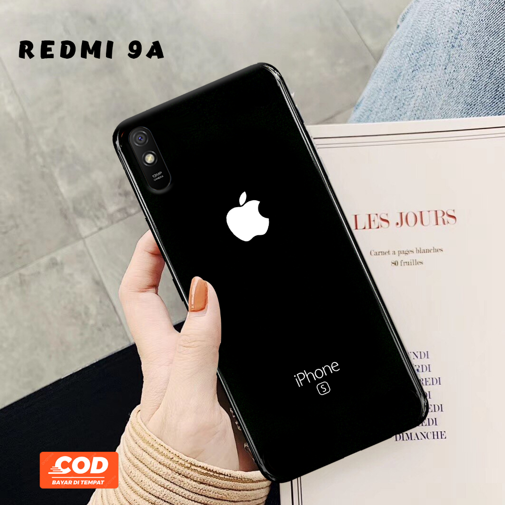 Case Hp Xiaomi Redmi 9A - Case Logo Iphone - Casing Hp Redmi 9A - Hardcase 3D Fullprint  - Kesing Hp Redmi 9A - Silikon Hp - Case Murah - Softcase - Mika Hp - Pelindung Belakang Hp - Bisa Cod
