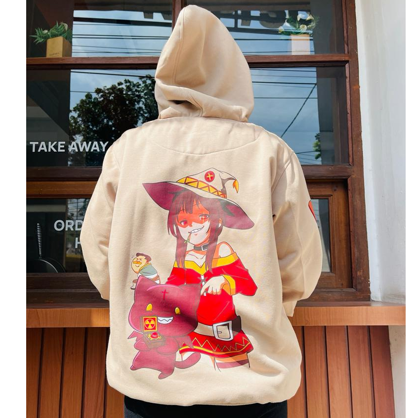 TORIZU Hoodie Megumin Evil Smile Anime Manga Konosuba Premium Unisex