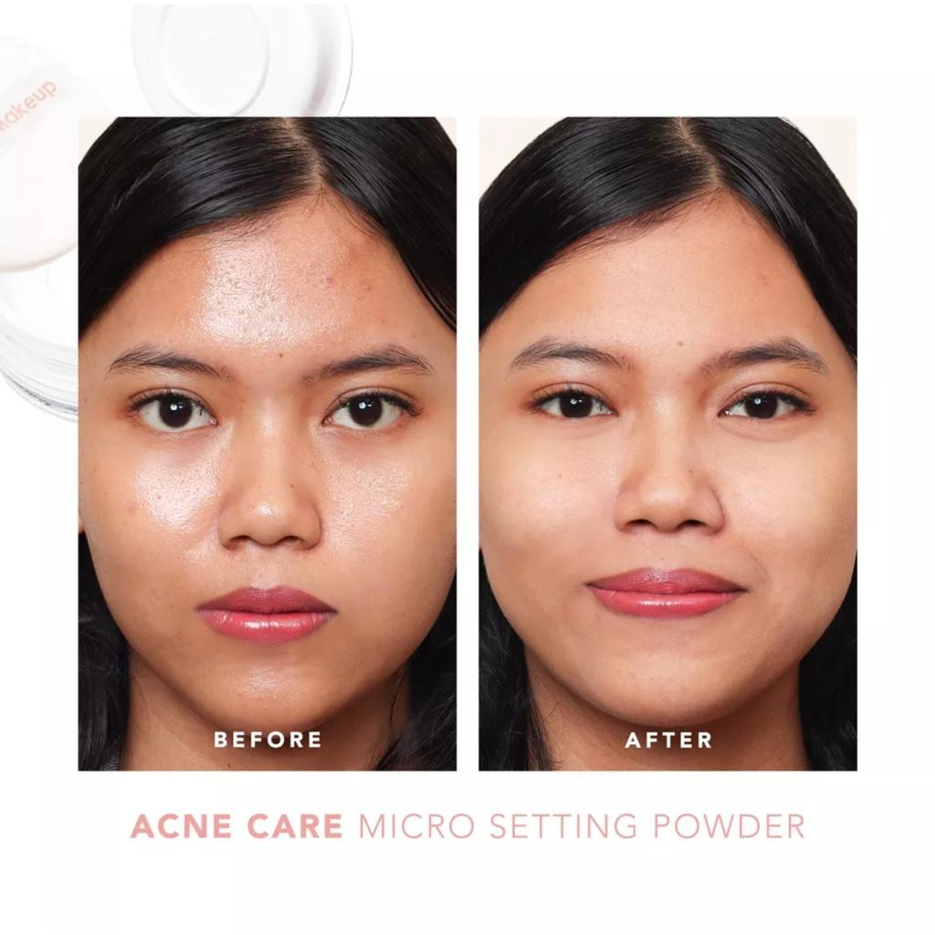 Sea Makeup Acne Care Micro Translucent Setting Powder Loose Powder Bedak tabur untuk Kulit Berjerawat Membantu menyamarkan tampilan pori-pori