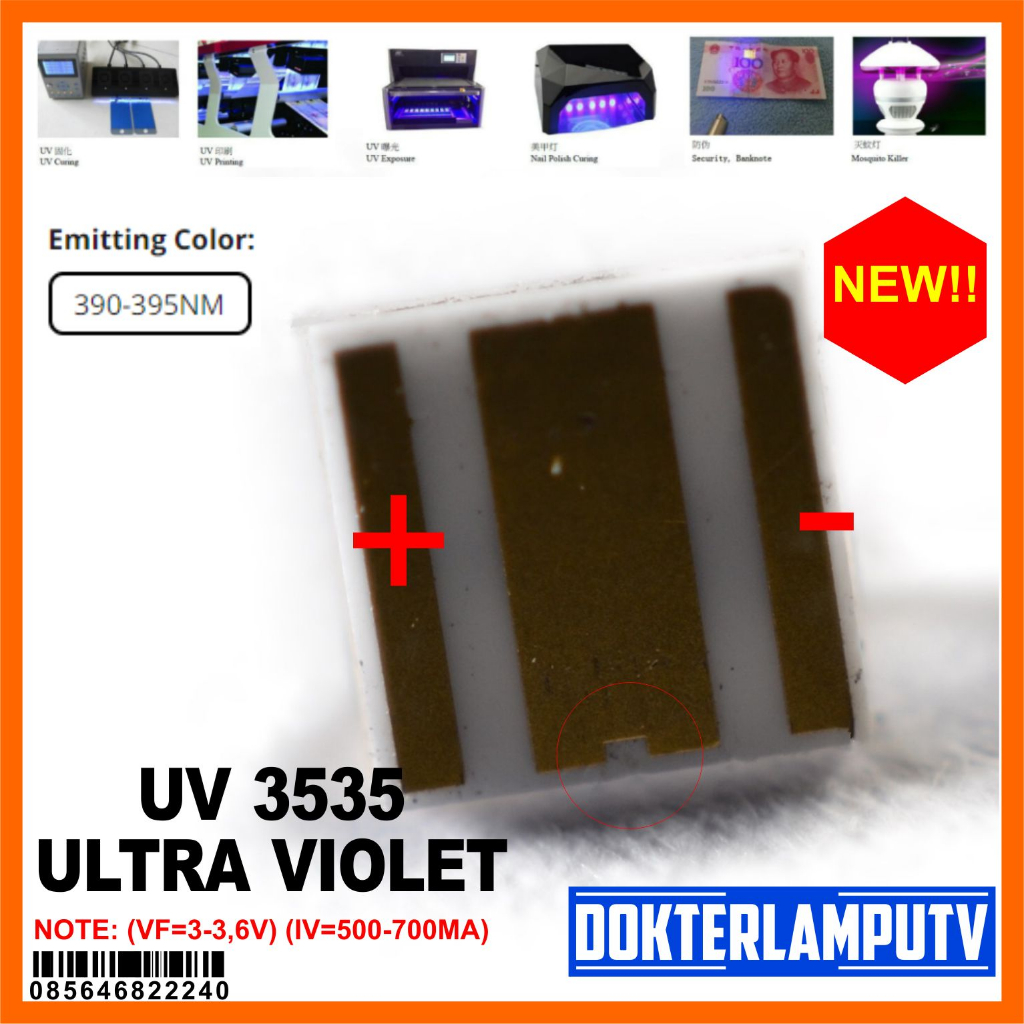 LED UV ULTRA VIOLET 3535 UNTUK BERBAGAI MACAM FUNGSI DIY PROYEKTOR PROJEK