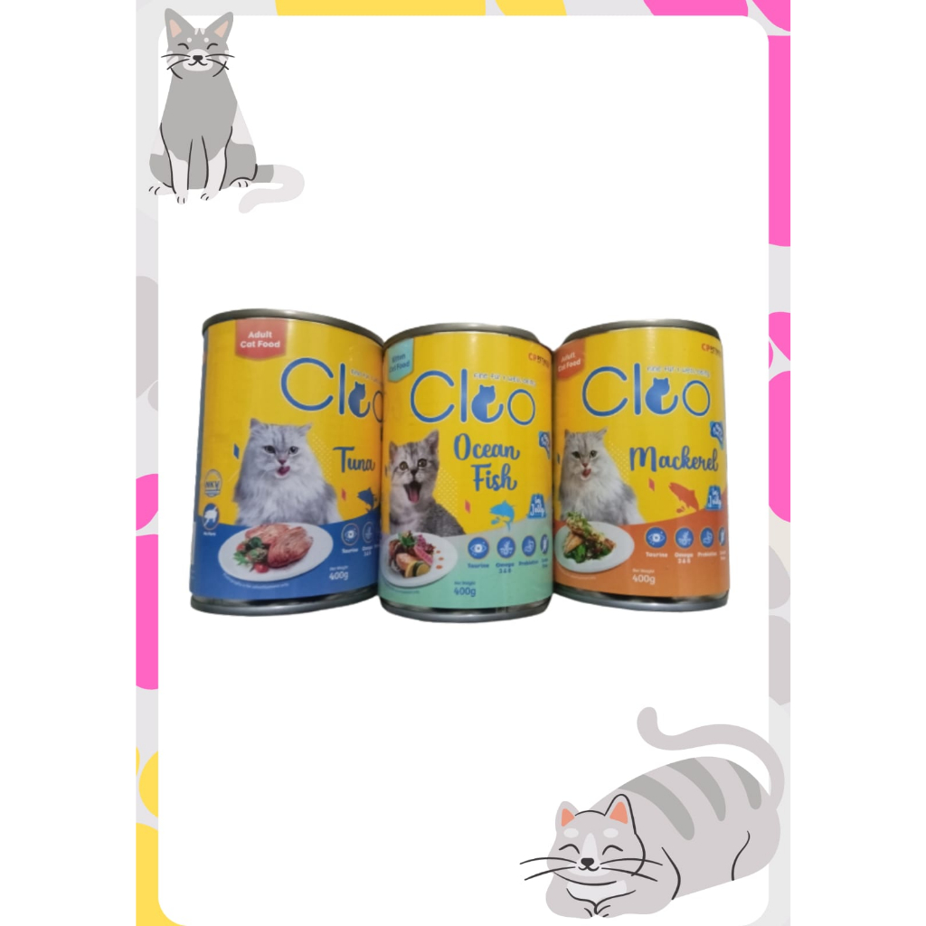 Cleo kaleng 400gr Adult &amp; Kitten  Cleo Kaleng Cat Food