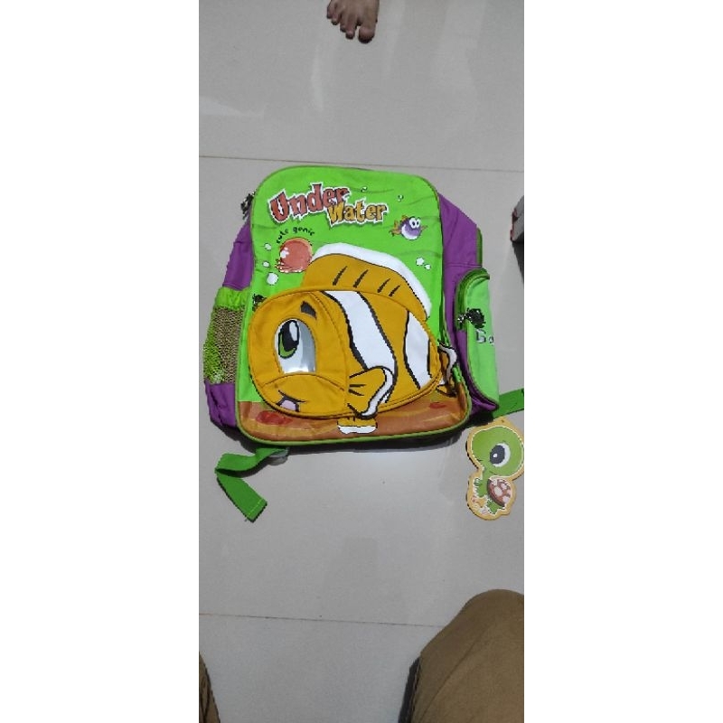 Tas anak sekolah TK SD ransel fishie and under water anak TK dan SD