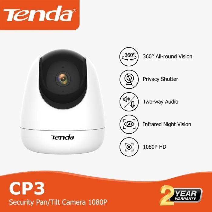 Tenda CP3 IP Camera pan/tilt 360 derajat all-round vision 1080 P