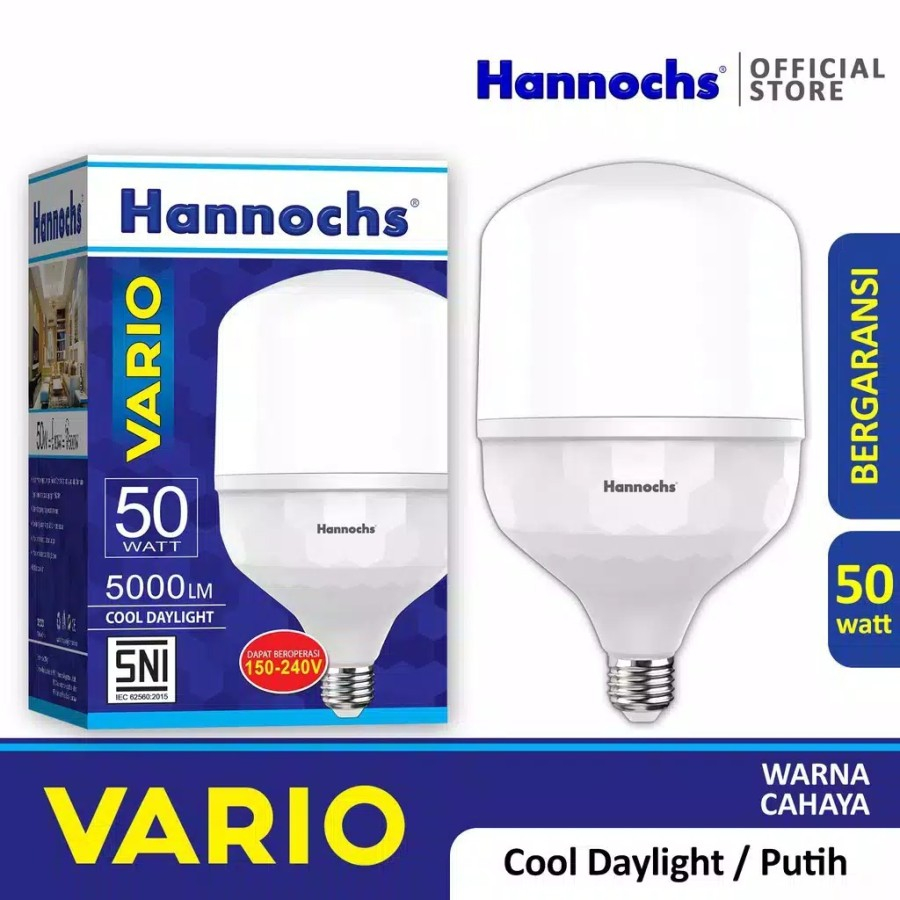Lampu LED Hannochs 6W 12W 24W 45W 50W Cahaya Putih