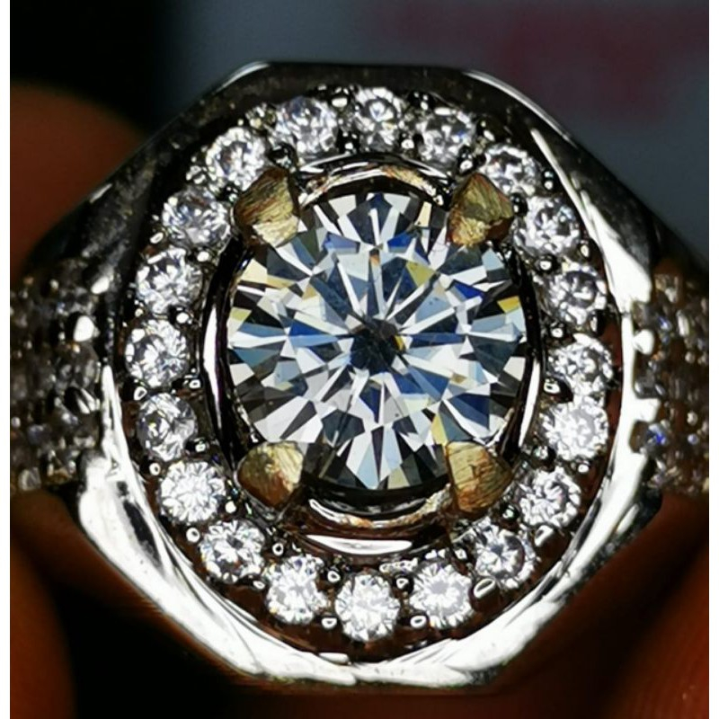 Batu permata real white moissanite