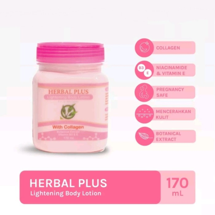 HERBAL PLUS LIGHTENING (BIBIT COLAGEN) BODY LOTION WITH COLLAGEN