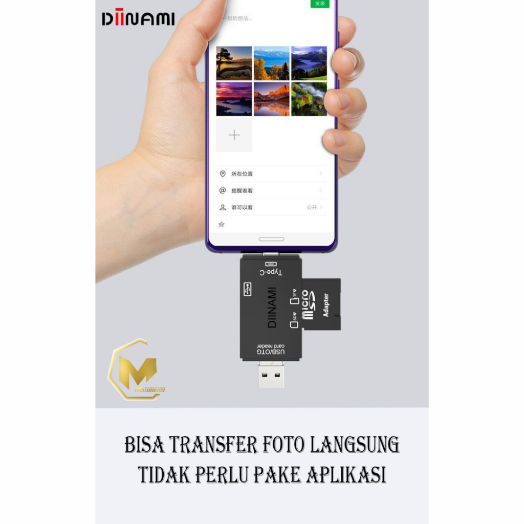 DIINAMI High Speed 6 in 1 OTG Card Reader USB 3.0 SD TF Micro SD Card Reader Type C Micro OTG Card Reader MA4978