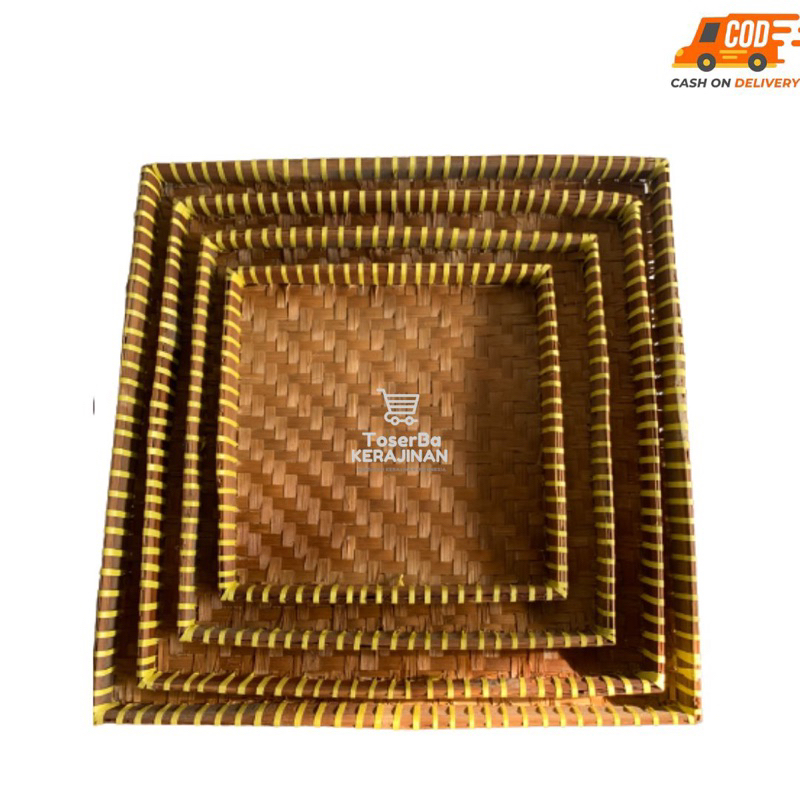 Tampah Bambu Kotak / Tampah Bambu / 1 set