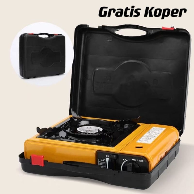 Kompor Gas Portable OMICKO / Kompor Gas 2 In 1 Portable / Kompor Gas 1 Tungku Portable ⭐ Mrlion ⭐