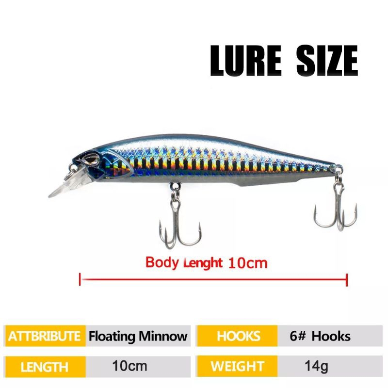 Umpan pancing minnow 14 gram / 10 cm