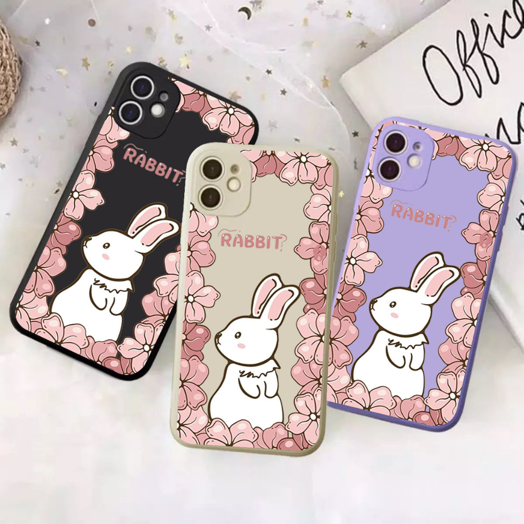 DC CASE SAMSUNG A12 5G / A21S / A22 4G NEW CASE MACARON RABBIT FLOWER