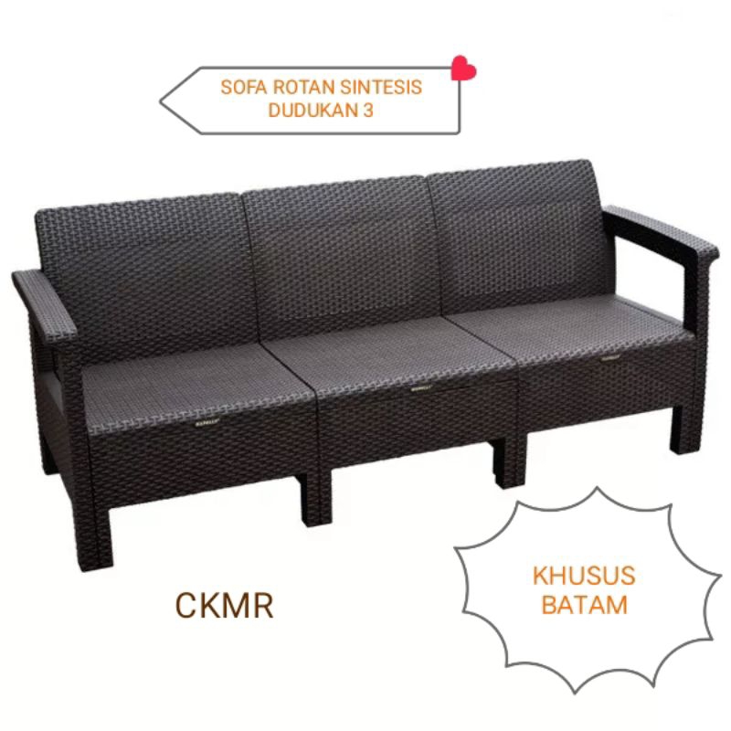 NAPOLLY SOFA ROTAN SINTESIS DUDUKAN 3 CKMR ( BATAM )