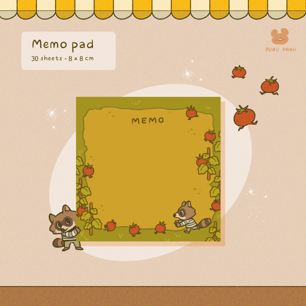 

TOMAT KECIL Memopad Lucu Memo Catatan Teman Binatang Hutan