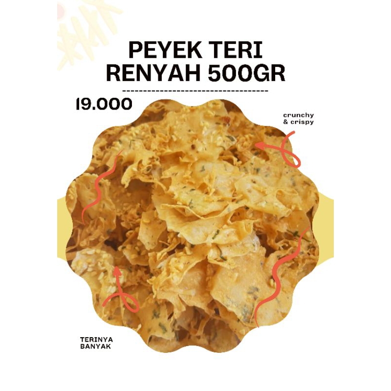 

PEYEK TERI RENYAH KEMASAN 500 GR COCOK UNTUK CEMILAN