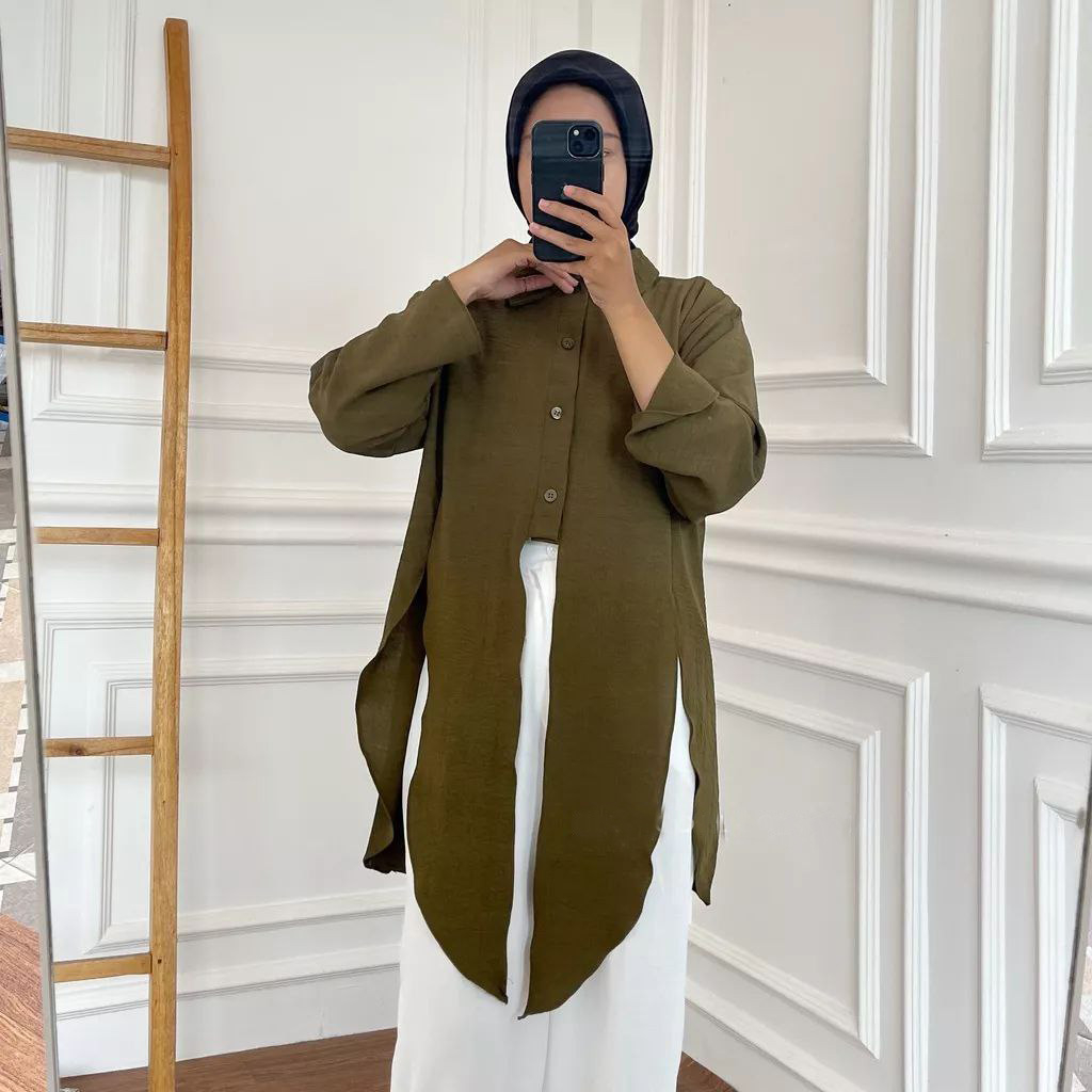 Rira Tunik Crinkle Wanita Kekinian