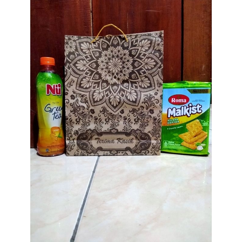 

100 Pcs tas kertas souvenir snack ukuran besar