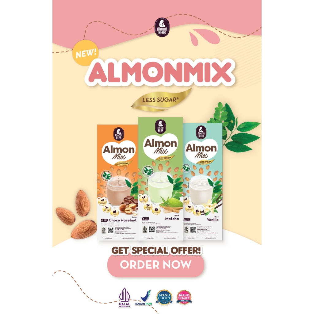 MamaBear Almon Mix Susu Almond Milk + Katuk ASI Booster mama Bear