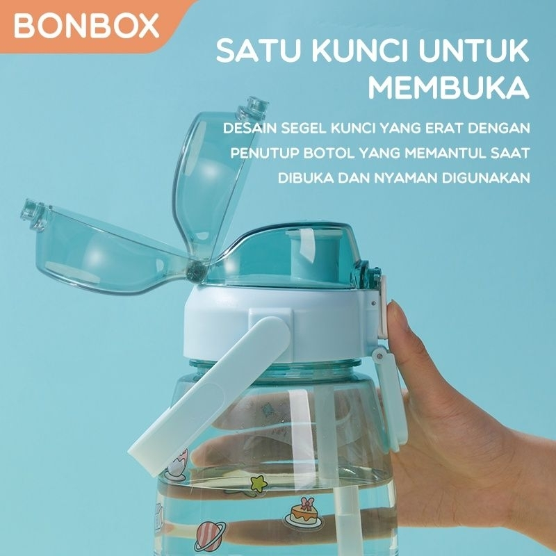 Botol Minum 1400ML Bonbox BC70 Bahan PC Food Grade - Green