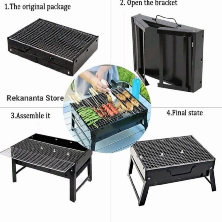 Alat Pemanggang Grill Barbeque Alat Panggangan Portable Grill