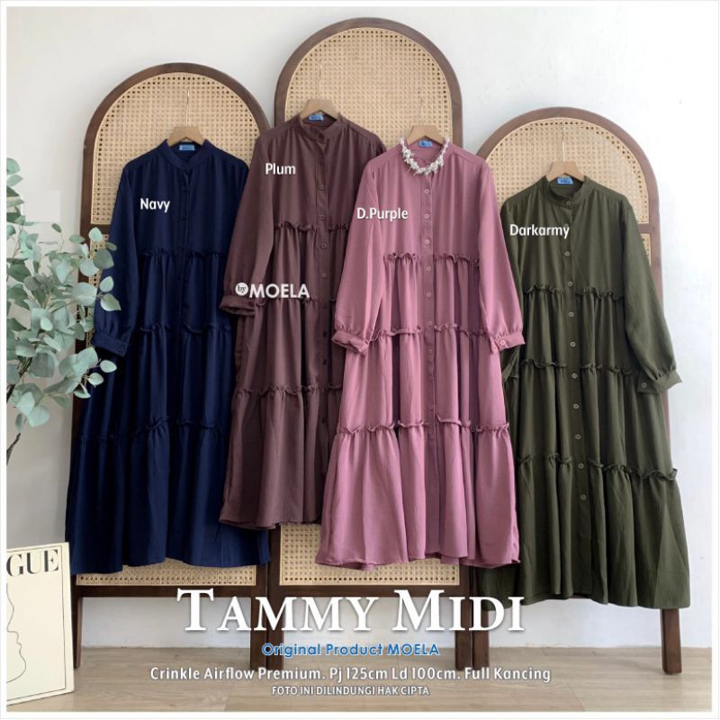 TAMMY MIDI DRESS BY MOELA | MIDI DRESS REMPEL POLOS | DRESS MIDI REMPEL PREMIUM