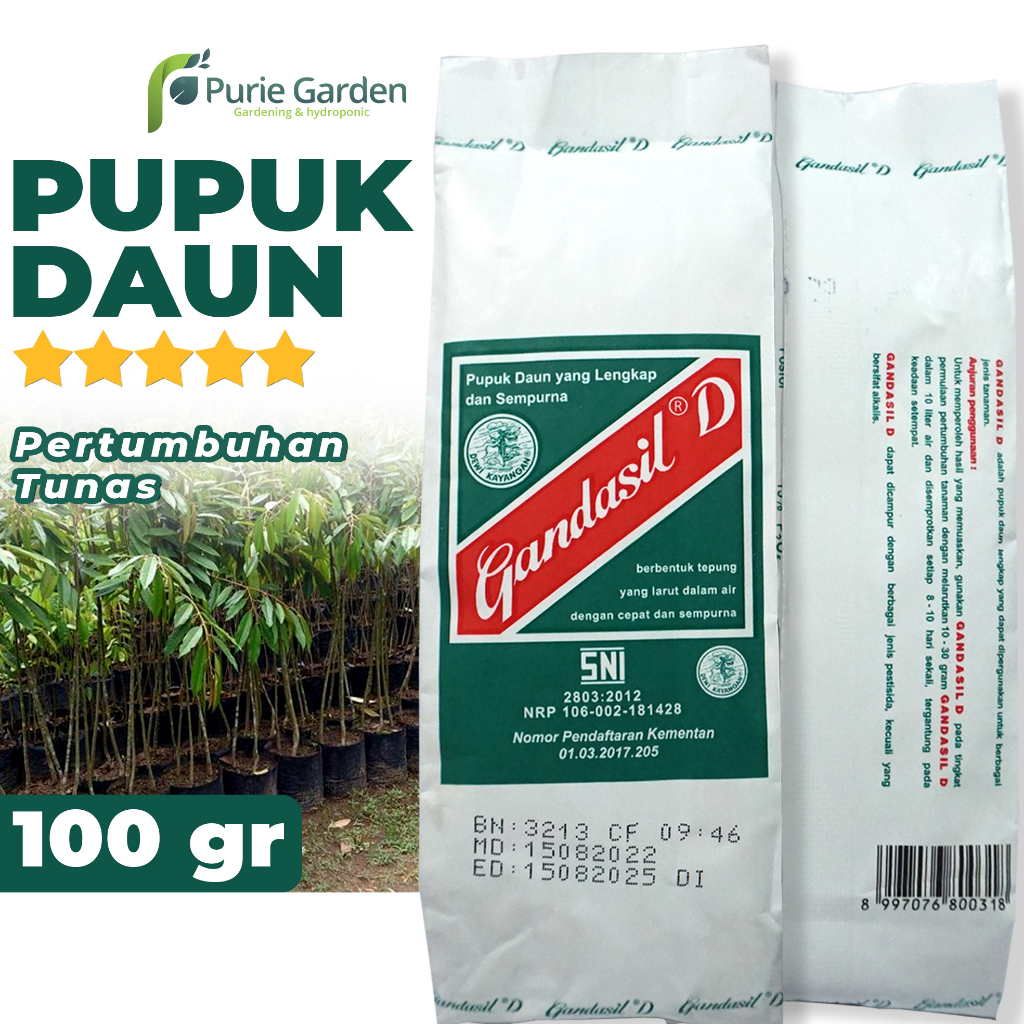 Pupuk Daun Pertumbuhan Tunas Gandasil D 100gr Ori Kemasan Pabrik