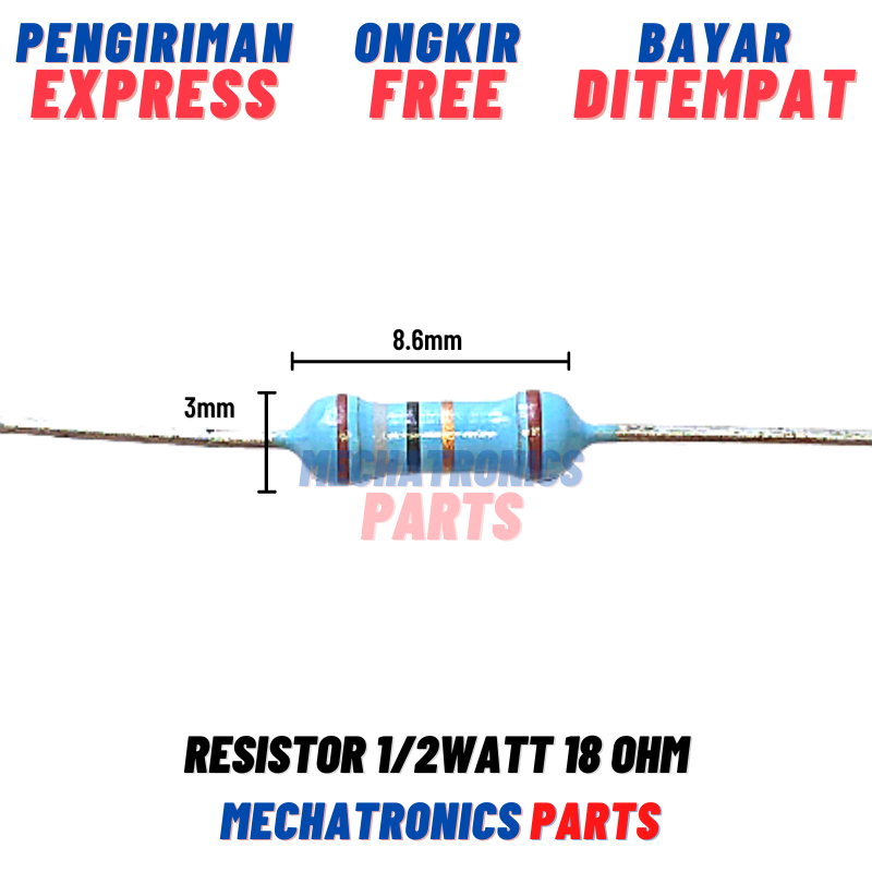 [PAS-9509] RESISTOR 1/2WATT 18OHM