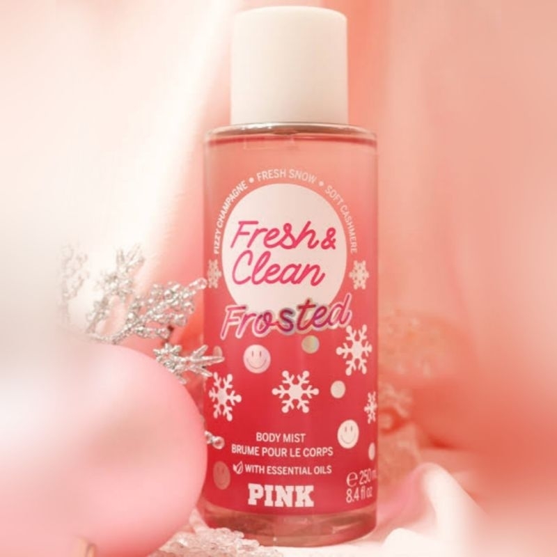 VICTORIA'S SECRET VS PINK FULL SIZE MIST FRESH &amp; CLEAN FROSTED 250 ML