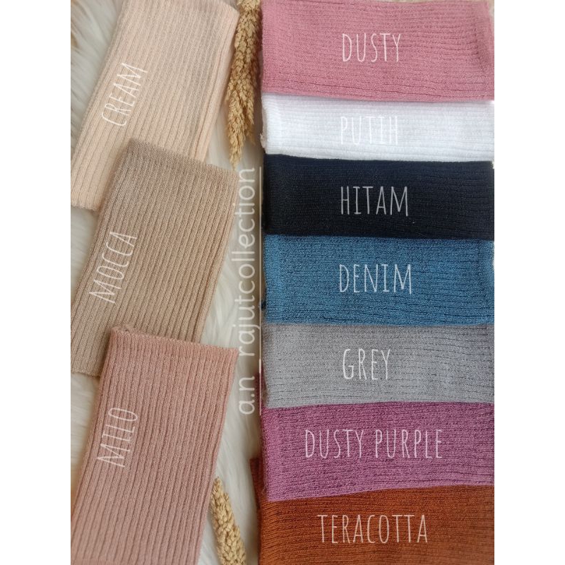 CIPUT RAJUT PREMIUM 1 warna INER BANDANA RAJUT PREMIUM ISI 10 PCS