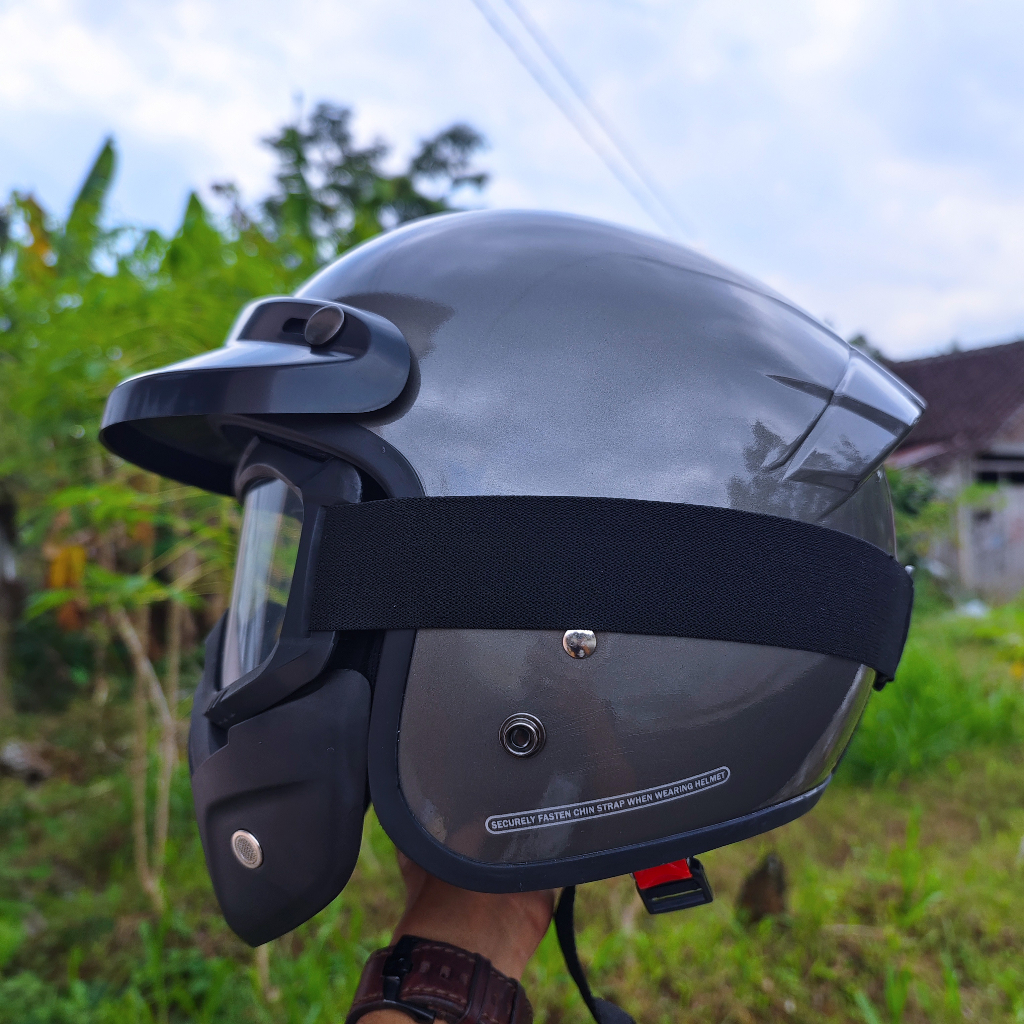 HELM BOGO RETRO KLASIK GOGGLE MASK TOPENG KAIROZ