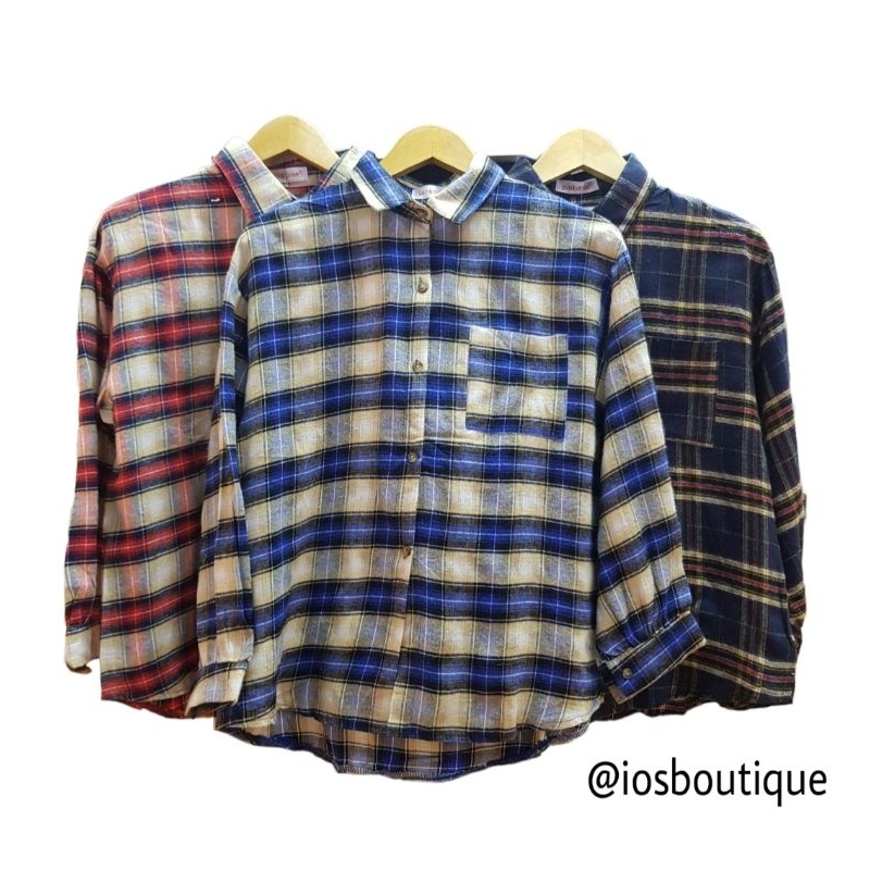 Kemeja flanel pinkdose nyaman dan kekinian