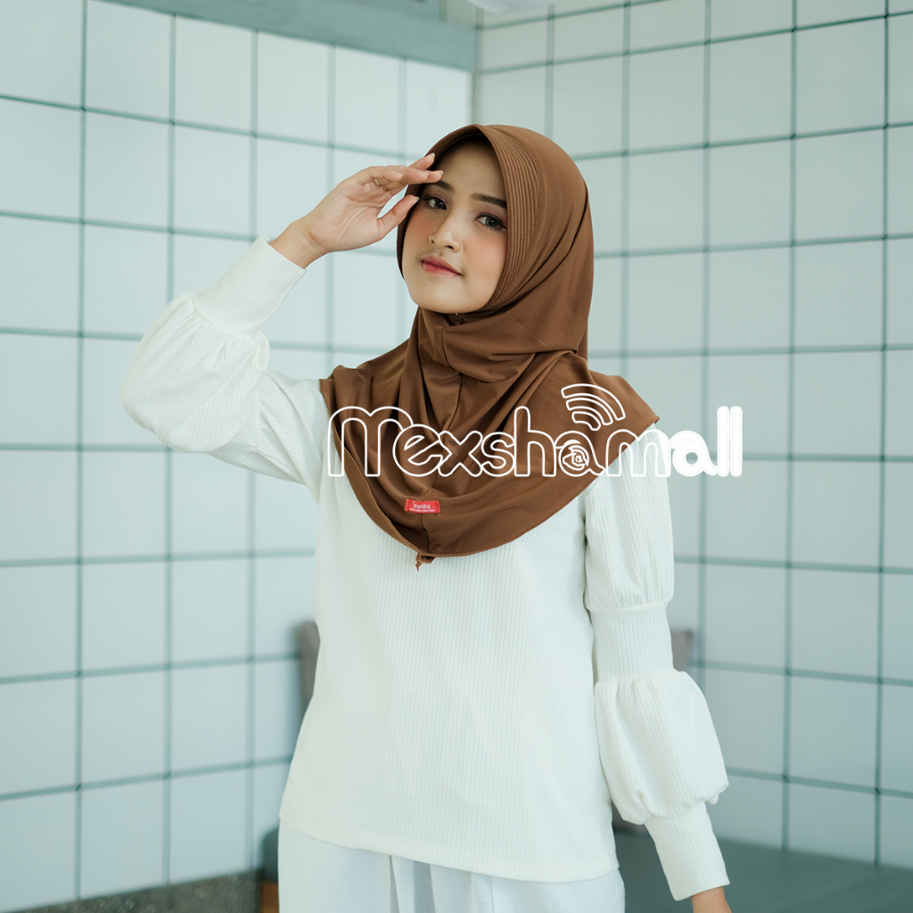 Jilbab Instan Bergo Jersey Premium I Asna Kerudung Bergo Hamidah Olahraga Size M By Shamira