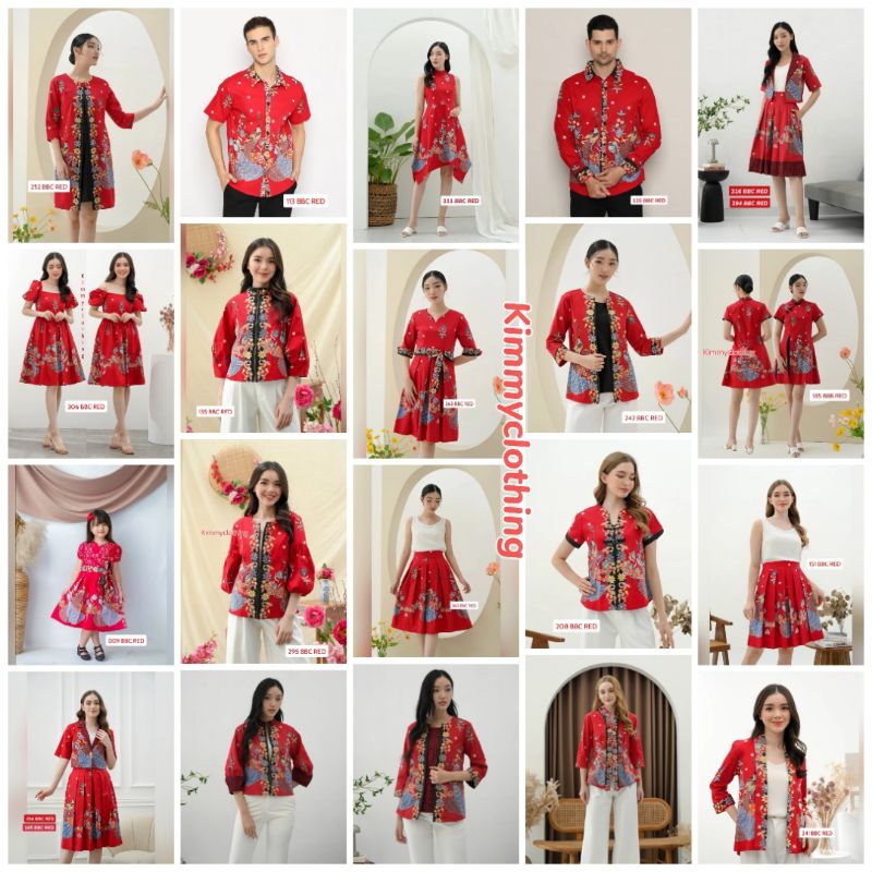 ATASAN BATIK 242 BBC RED-ATASAN BATIK BLAZER- SERAGAM BATIK