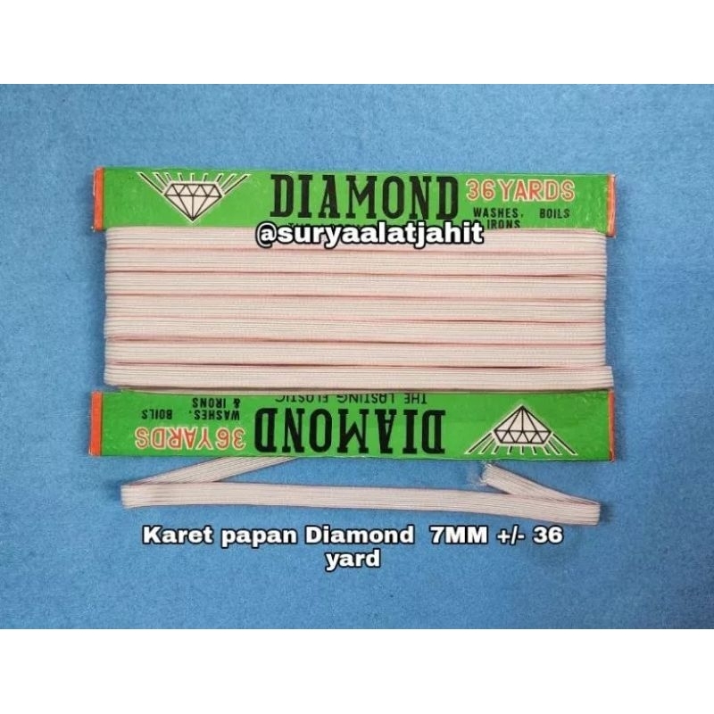 Karet papan Diamond 7mm Putih ada garis merah =rp.22.000/1pcs