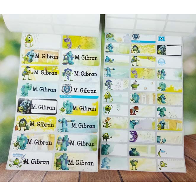 

Label Nama Import Waterproof MONSTER UNIVERSITY