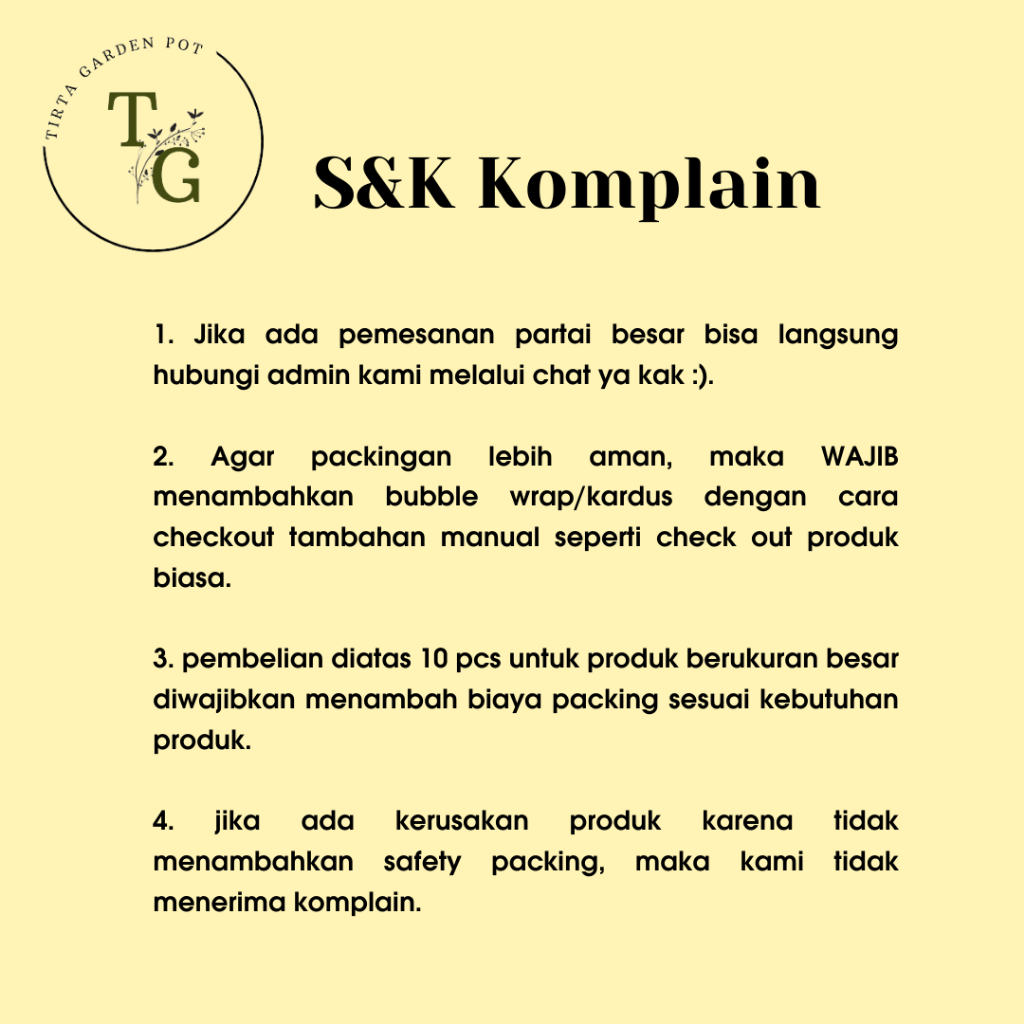 

Safety Packing / Extra Packing / Kardus Tambahan