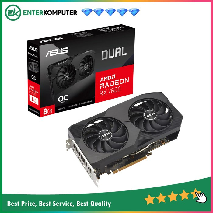 Asus Radeon RX 7600 8GB DDR6 Dual OC