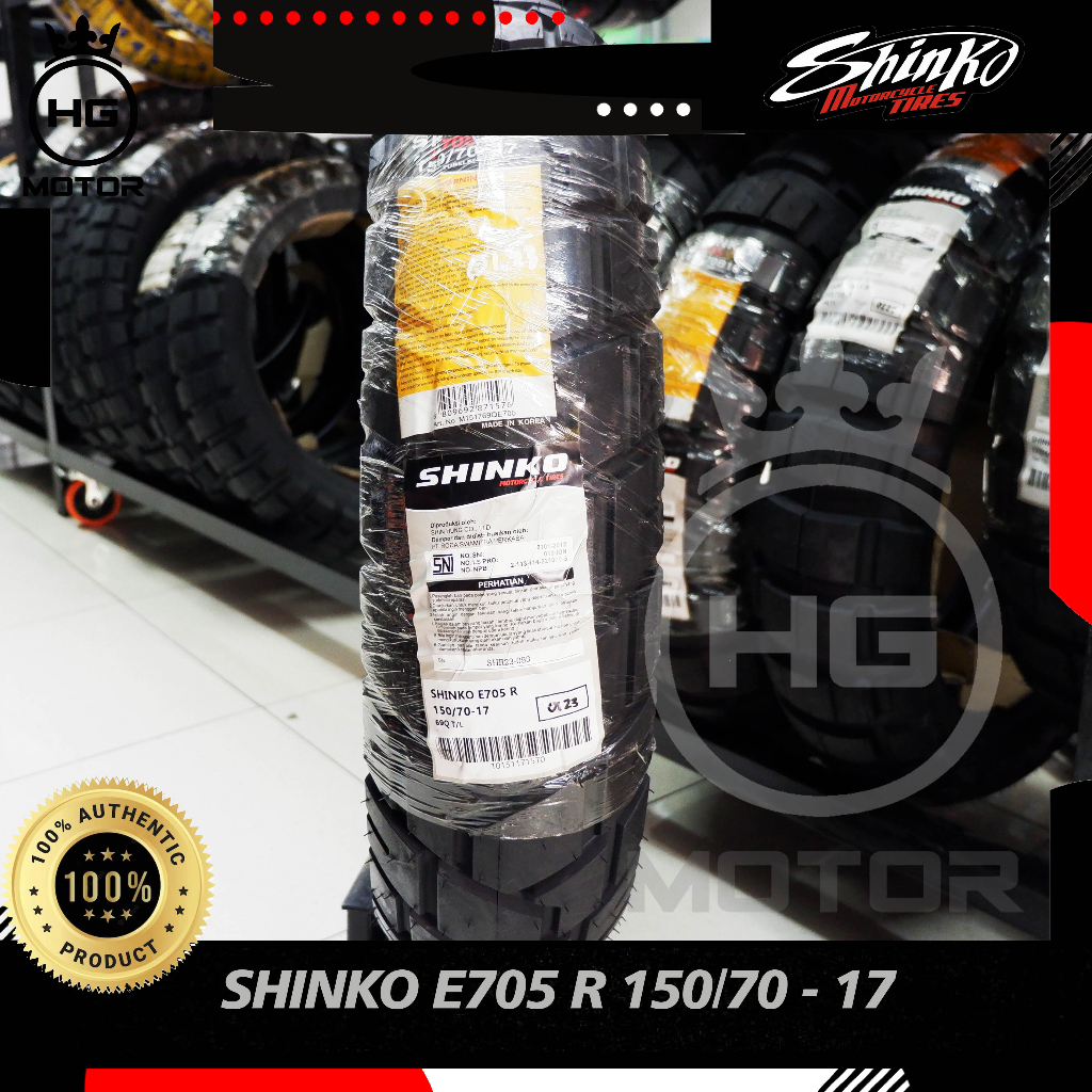 BAN SHINKO E705 150/70 RING 17 BAN DUAL PURPOSE TUBELESS