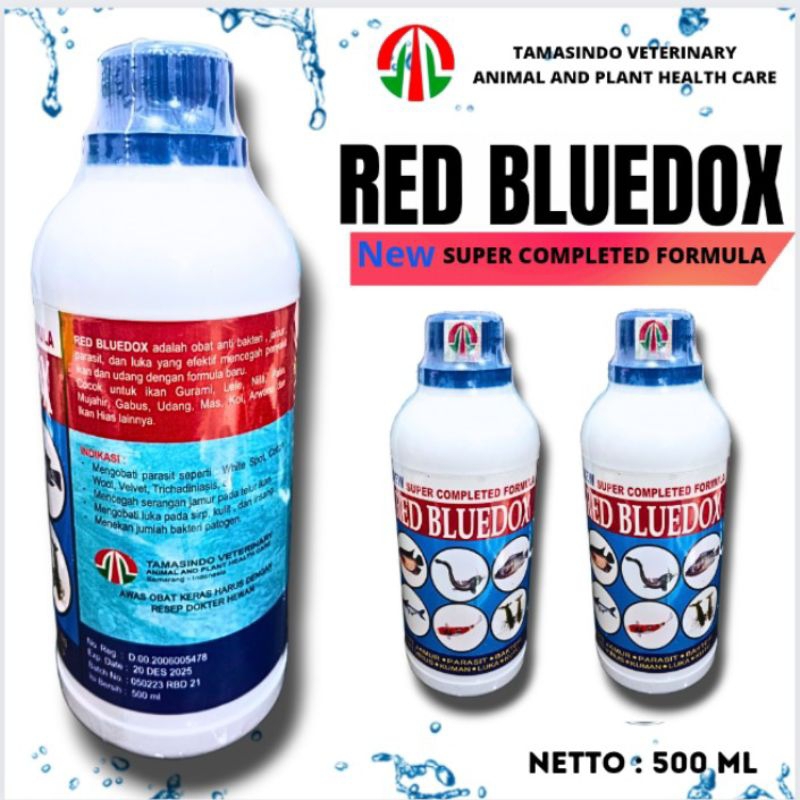 Obat Ikam Hias Anti Jamur Parasit Bakteri RED BLUEDOX 500ML