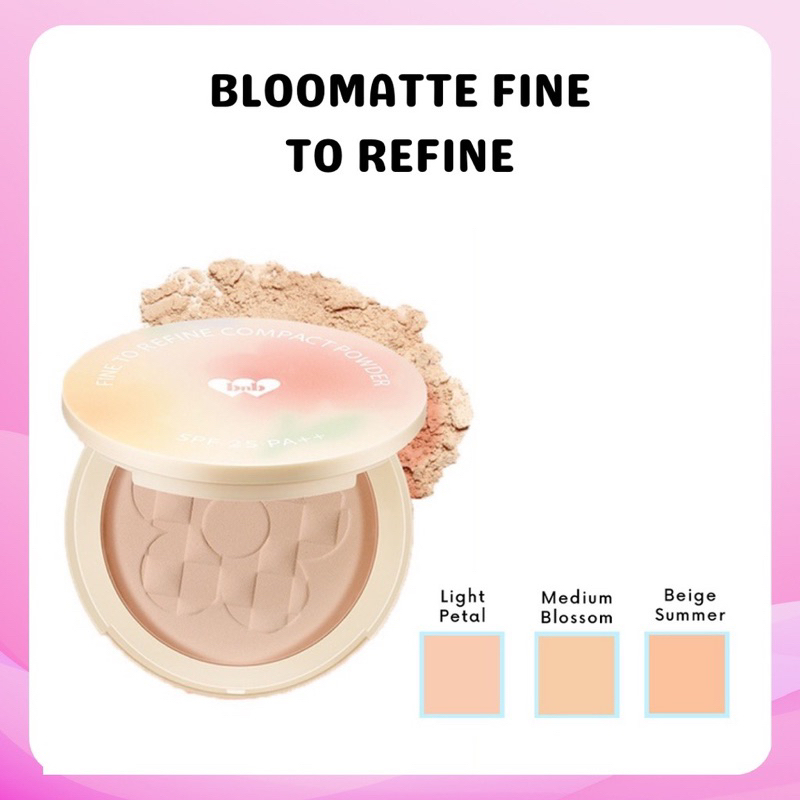 BNB Barenbliss Korea Bloomatte Fine To Refine Compact Powder / 24 Jam Oil Control / Bedak Padat