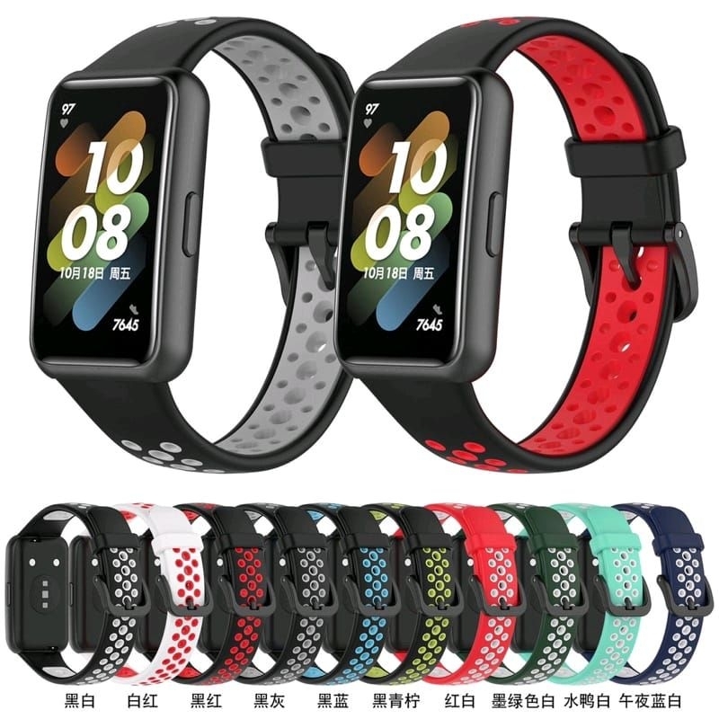 HUAWEI BAND 7 STRAP JAM SPORT NIKE DUAL TONE SILICONE TALI JAM TANGAN NIKE