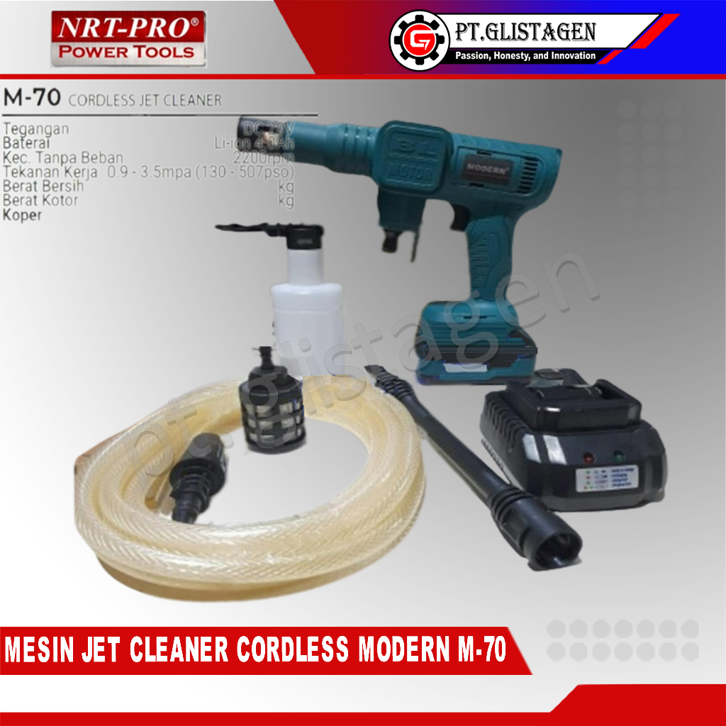 MODERN M-70 Mesin Jet Cleaner Cordless Steam Cuci Motor Mobil AC M70